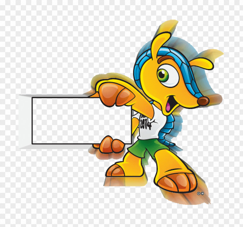 Mascote Copa 2014 FIFA World Cup Brazil Fuleco Course Mascot PNG