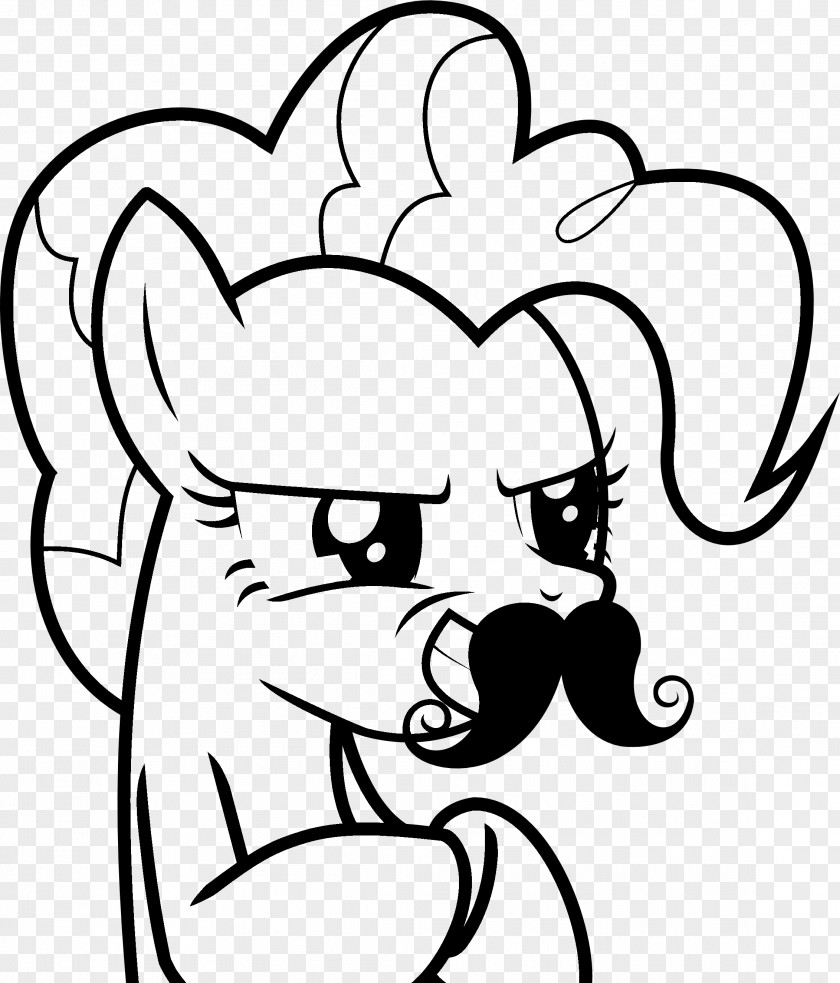 Mustache Sketch Pinkie Pie Rainbow Dash Twilight Sparkle Stencil Drawing PNG