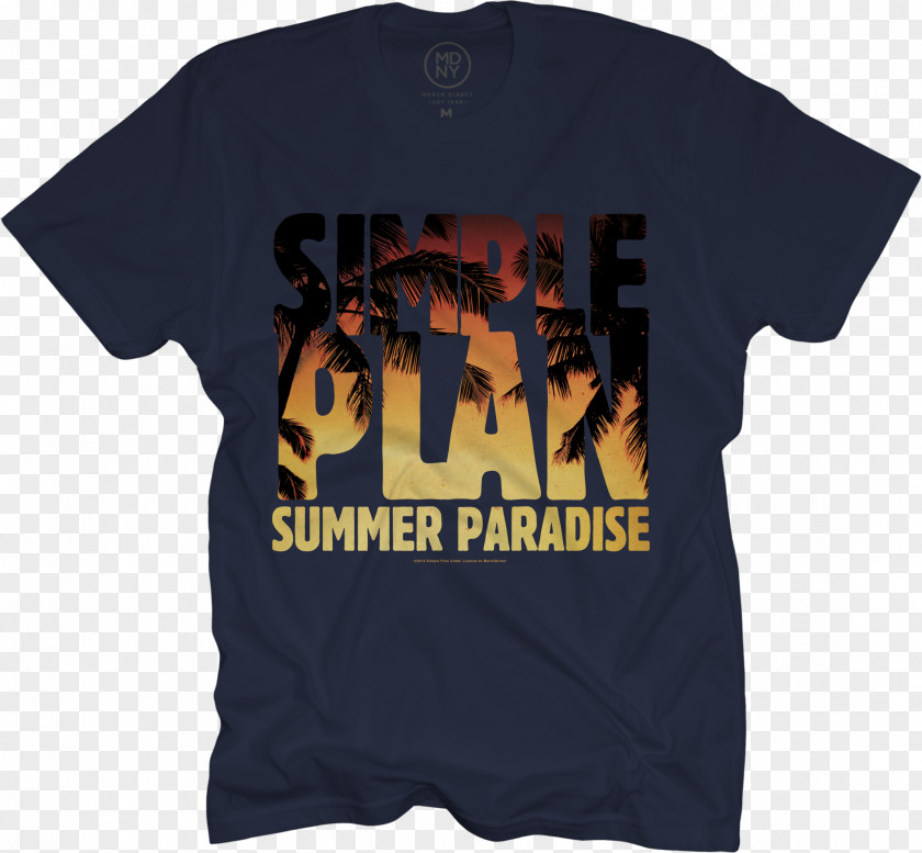 T-shirt Simple Plan Taking One For The Team Get Your Heart On! Summer Paradise PNG