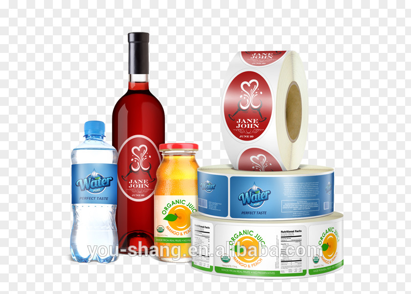 Bottle Paper Adhesive Label Printing PNG