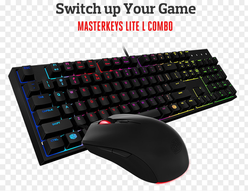 Brilliant Light Computer Keyboard Mouse Cases & Housings Cooler Master MasterKeys Lite L PNG