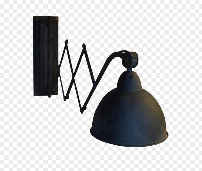 Lamp Industry Anthracite Black Metal PNG