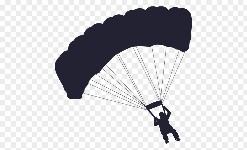 Parachute Flight Paragliding Silhouette PNG