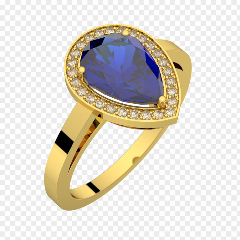 Sapphire Ring Pierre Précieuse Solitaire Jewellery PNG