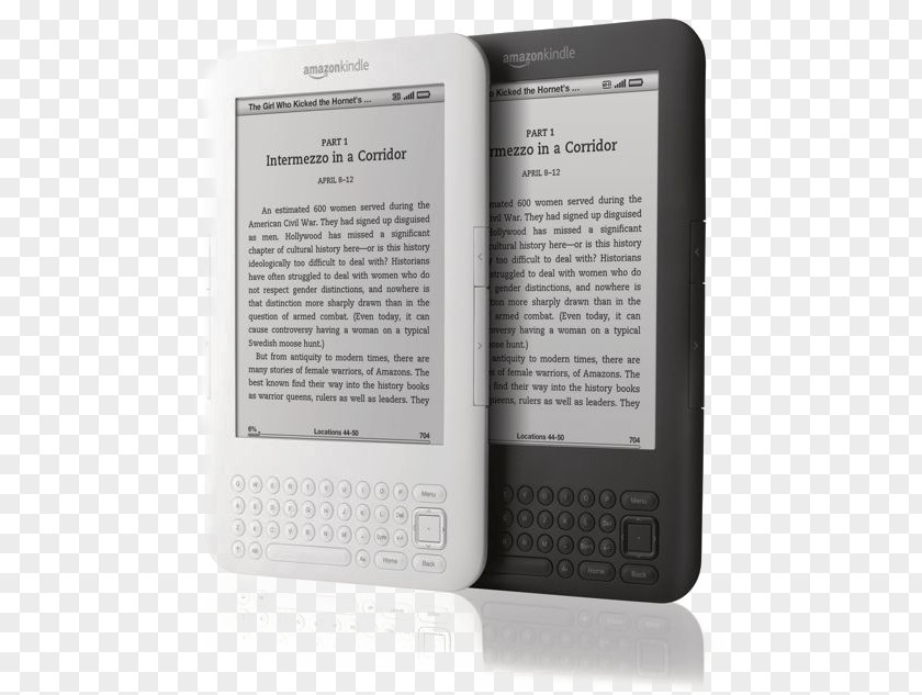 Amazon Electronic Paper Book Kindle Fire Barnes & Noble Nook Amazon.com E-book E-reader PNG
