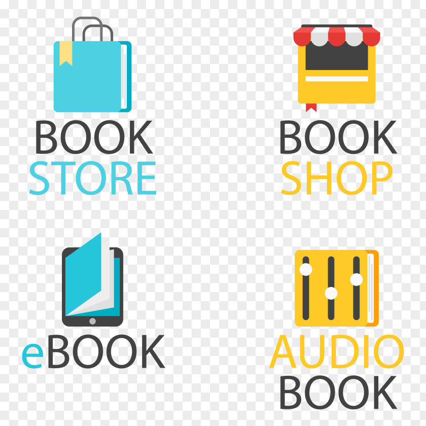 Bookstore Vector Logo Design Bookshop PNG