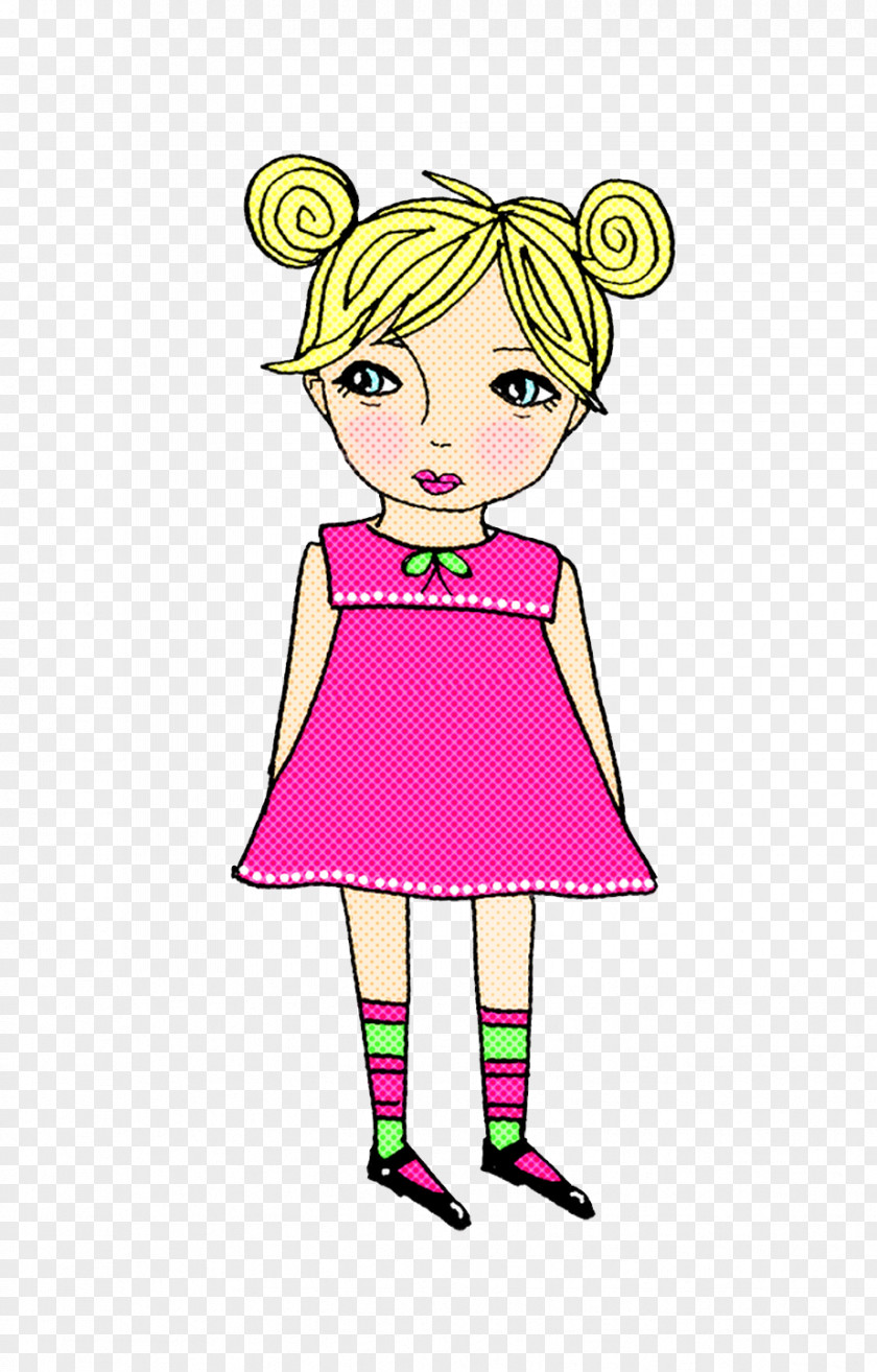 Cartoon Pink Child Happy Smile PNG