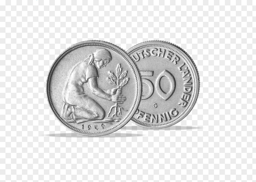 Coin West Germany Pfennig Bank Deutscher Länder Deutsche Mark PNG