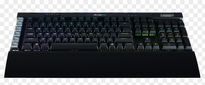 Corsair Gaming Headset Playback Computer Keyboard K95 RGB Platinum USB QWERTZ German Black Keypad PNG