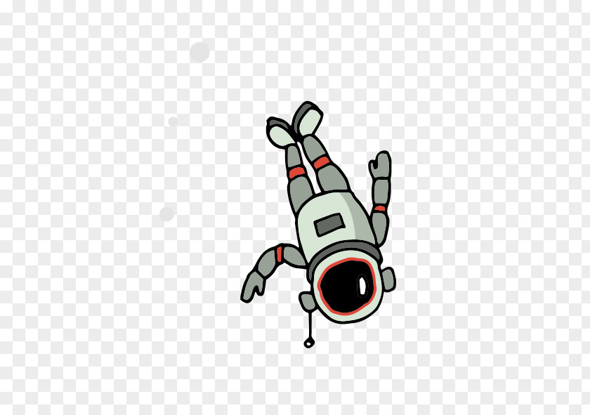 Floating Astronaut Cartoon Outer Space PNG