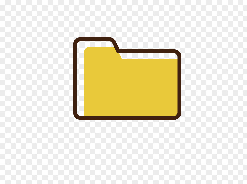 Hand-painted Cartoon Folder Yellow Material Area Font PNG