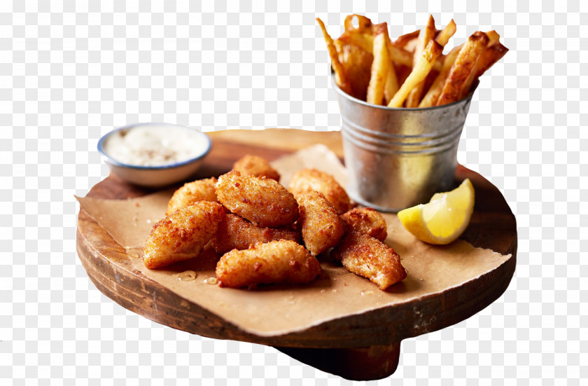 SNACK BAR Fish And Chips French Fries Breaded Cutlet Tartar Sauce British Cuisine PNG