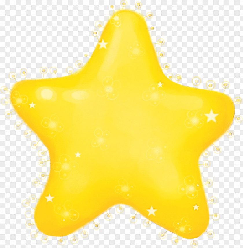Yellow Star Material Property PNG