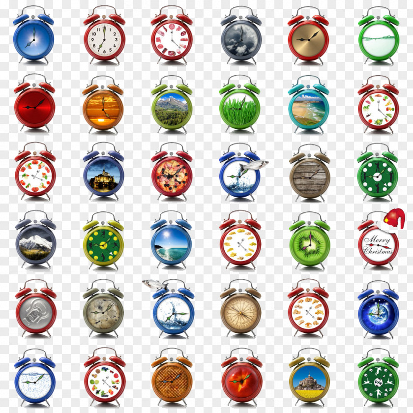 Cartoon Alarm Clock Collection Table Stock Photography PNG