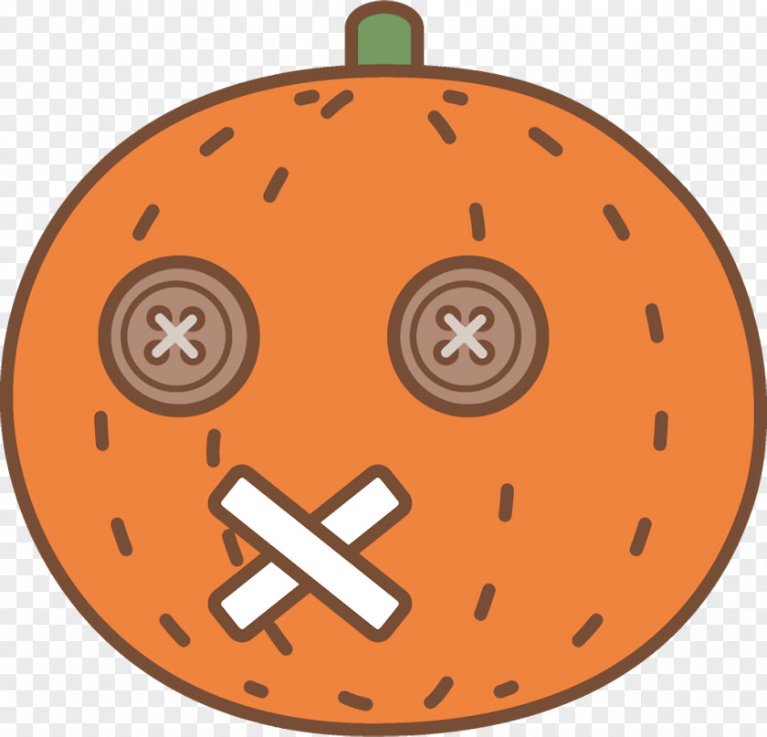 Orange Pumpkin Jack-o-Lantern Halloween Carved PNG