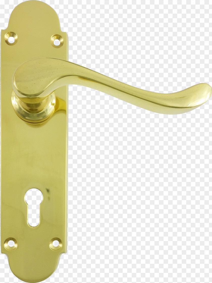 Sash Brass Door Handle Lock PNG