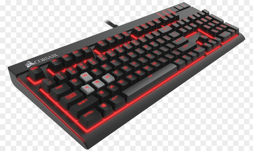 Cherry Computer Keyboard Corsair Gaming STRAFE Keypad Backlight PNG