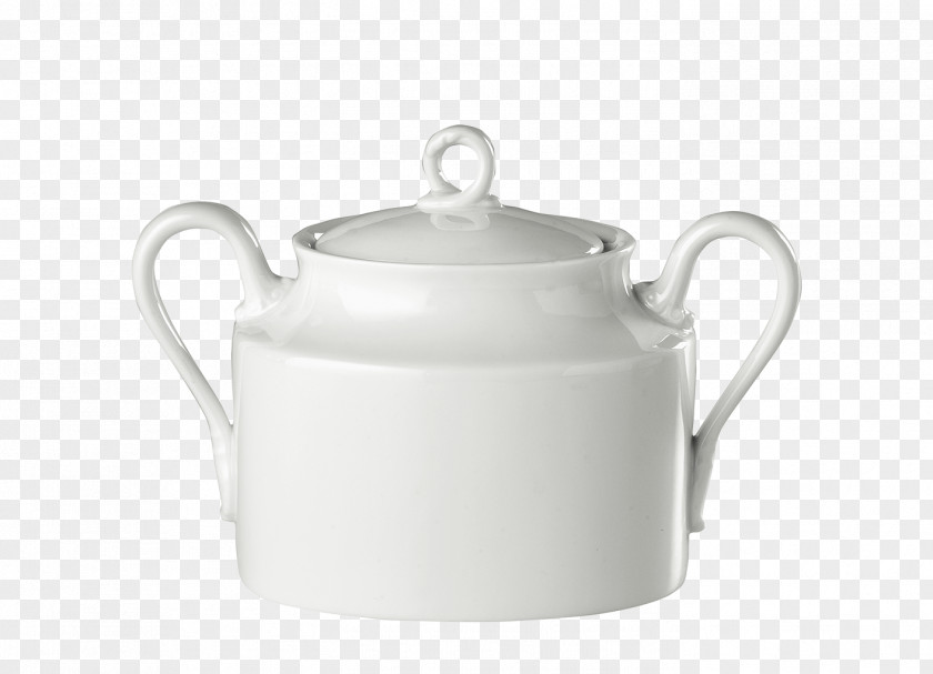 White Sugar Container Kettle Teapot Tableware Ceramic PNG
