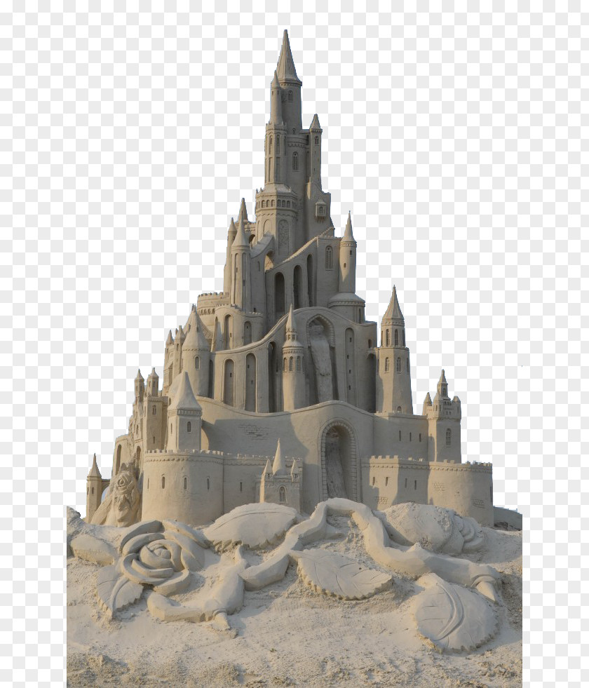 Cartoon Castle Wedding Invitation Sand Art And Play Beach PNG