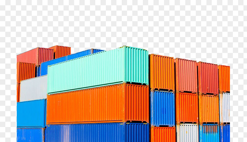 Color Freight Container Shipping Intermodal Cargo Port PNG
