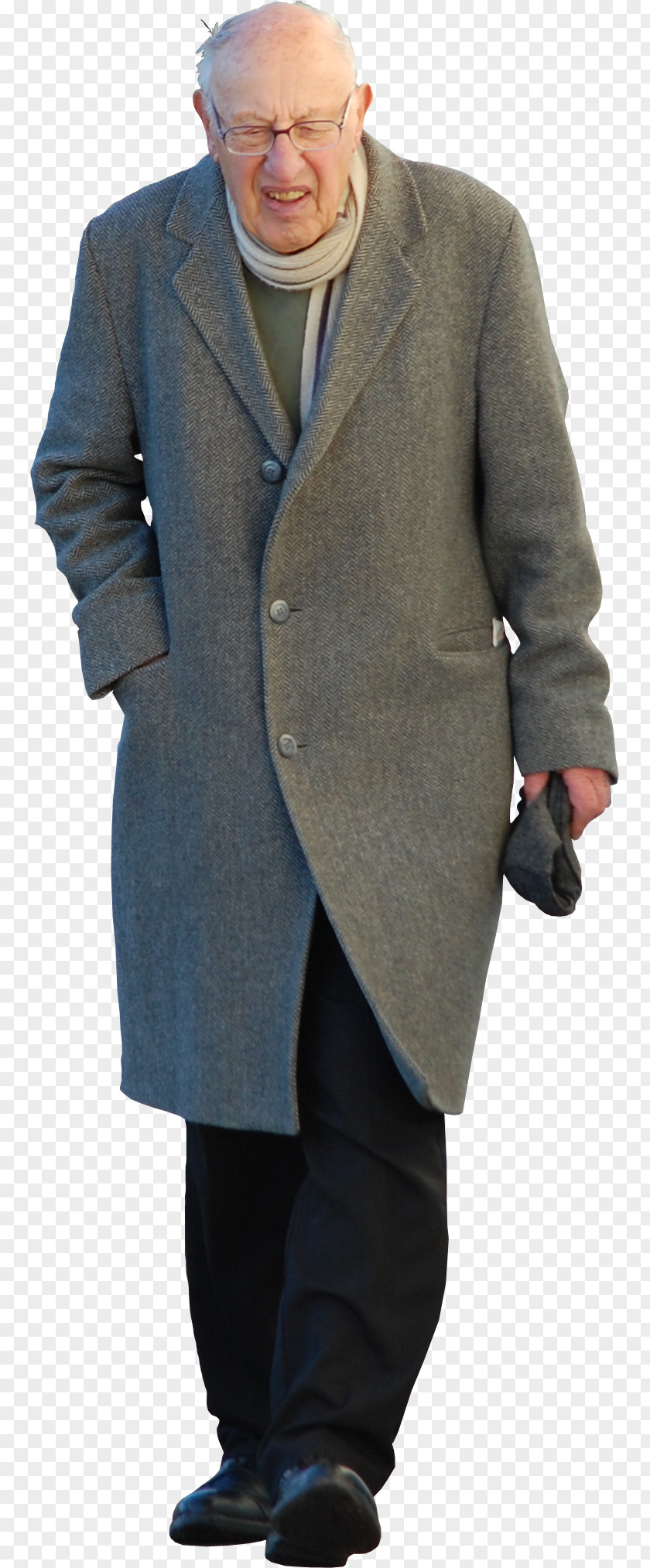 OLD MAN Overcoat Suit Trench Coat PNG