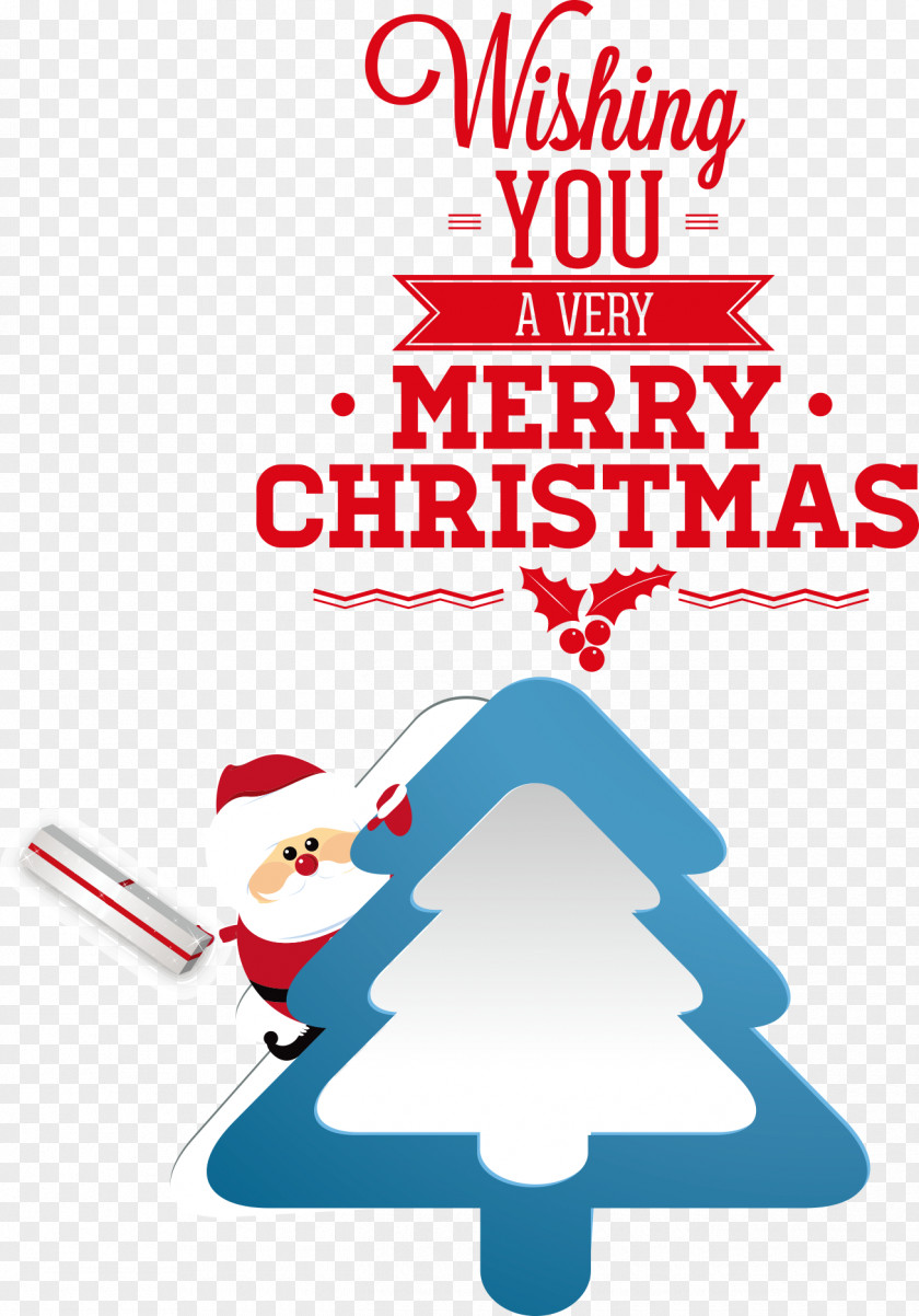 Christmas House And Santa Claus Font Royal Message Wish Greeting PNG