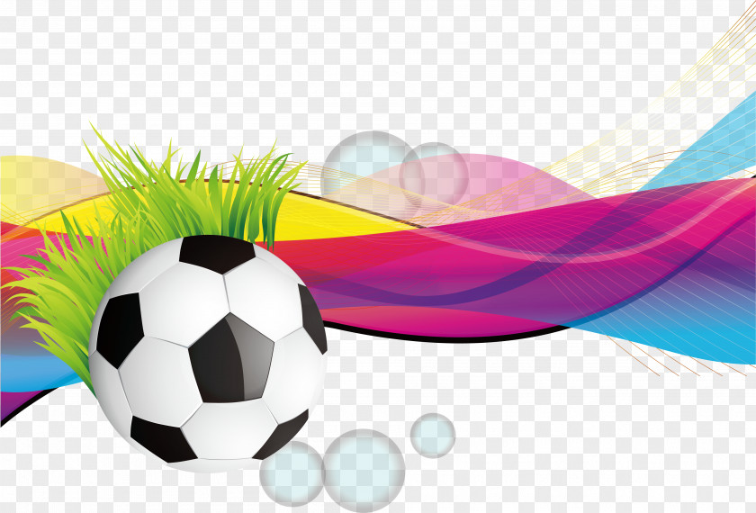 Colorful Striped Football Poster Graphic Design PNG