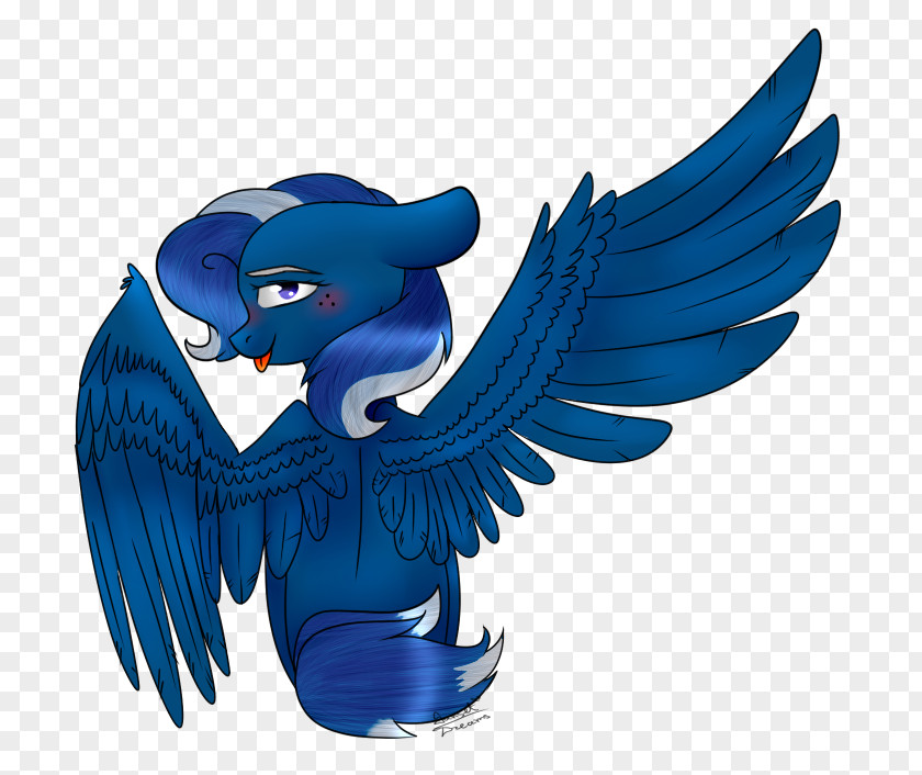 Painted Chicken Cobalt Blue Cartoon Character Figurine PNG
