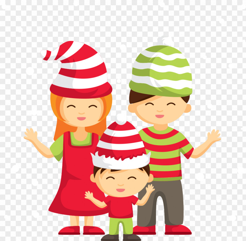 Vector Christmas Family Tree PNG