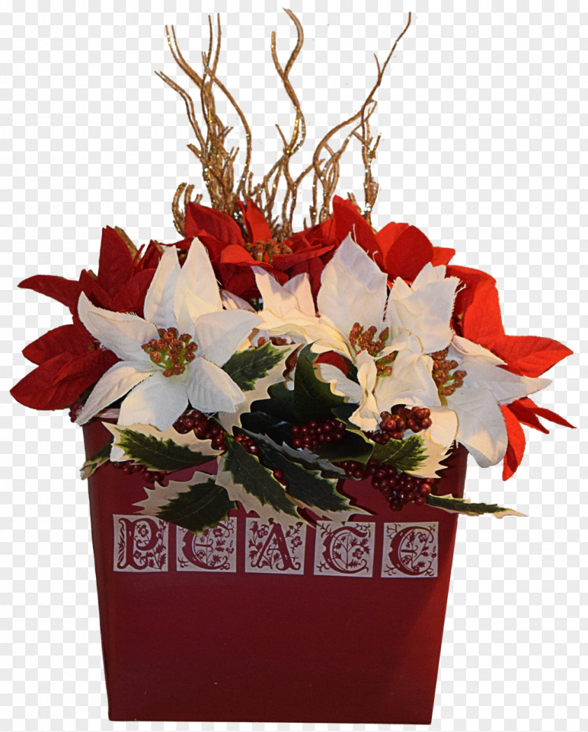Christmas Flowers Flowerpot White Bonsai Light PNG