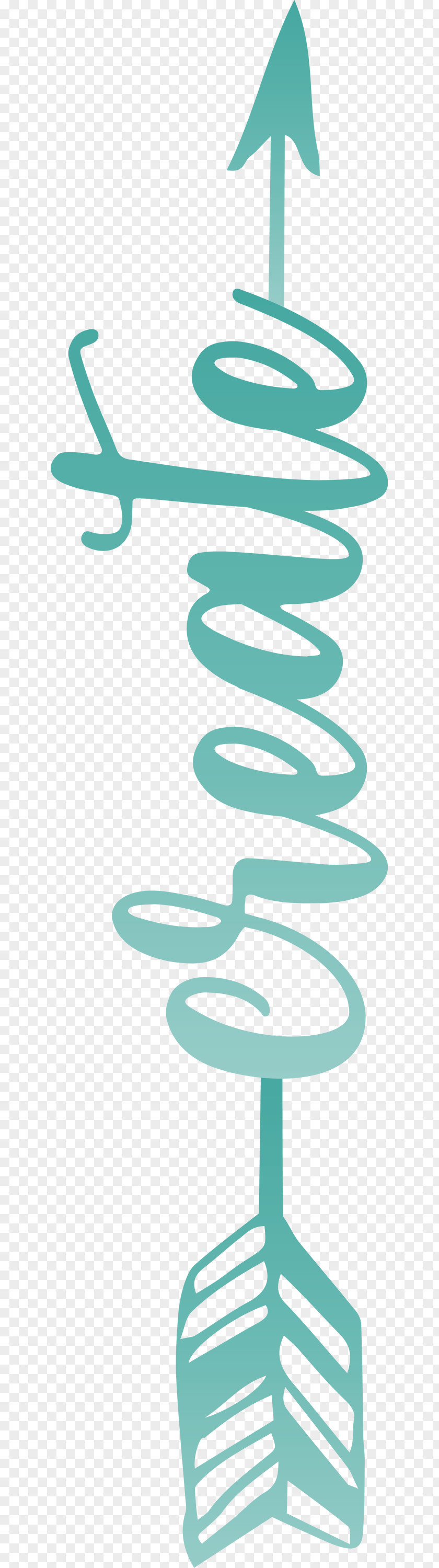 Create Arrow With Cute Word PNG