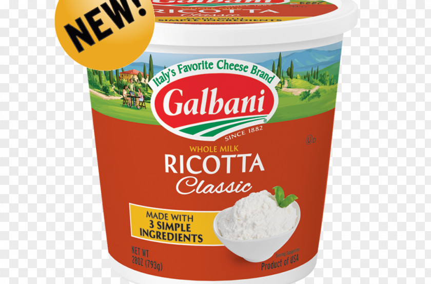 Milk Italian Cuisine Ricotta Galbani Cheese PNG