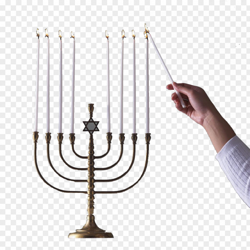Light Candle Hanukkah Menorah Temple In Jerusalem PNG