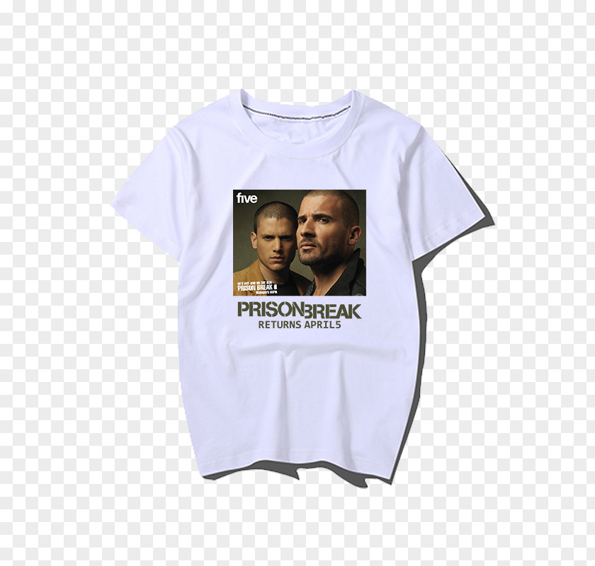 Prison Mike T-shirt Michael Scofield Lincoln Burrows Break Season 5 Sleeve PNG