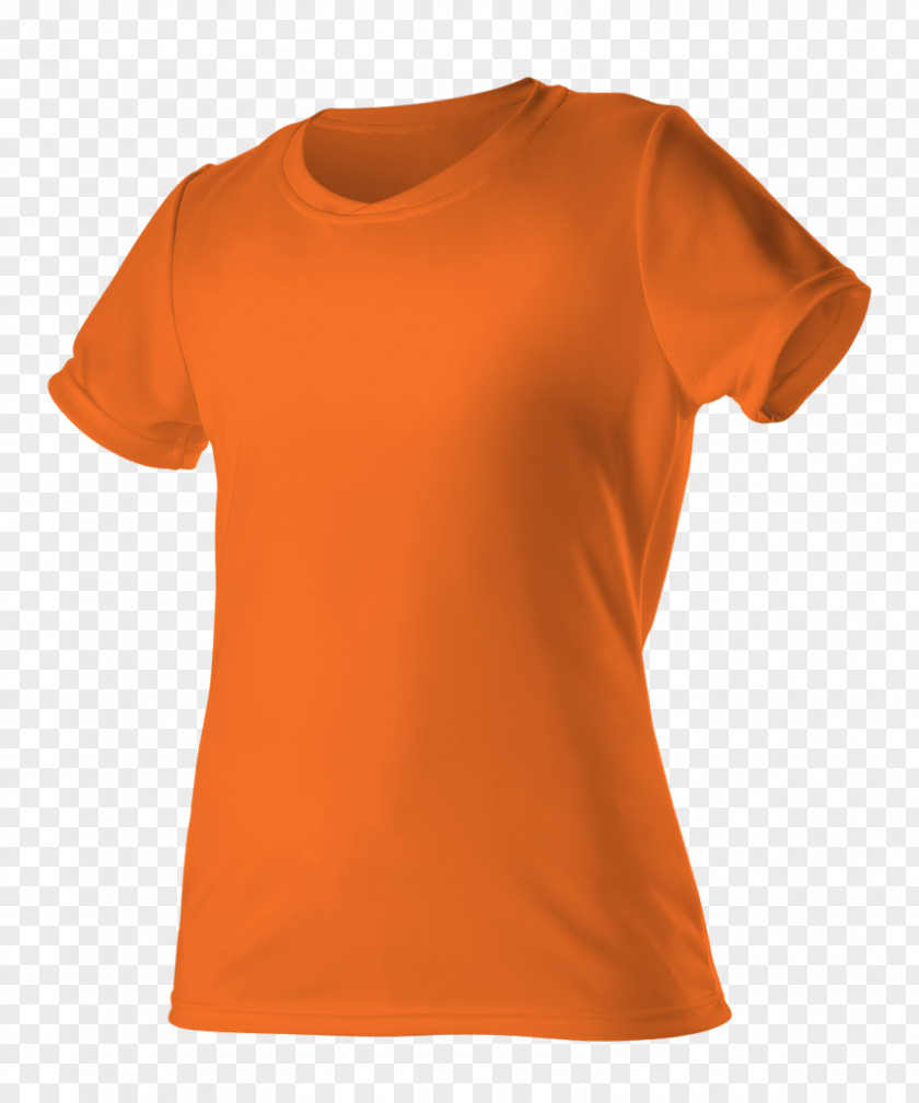 Woman Sport T-shirt Sleeve Orange Clothing Cotton PNG