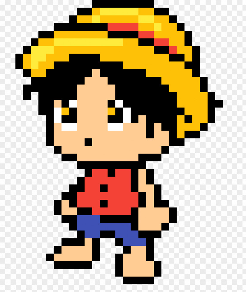 Yuno Vector Monkey D. Luffy Minecraft Pixel Art Bead One Piece PNG