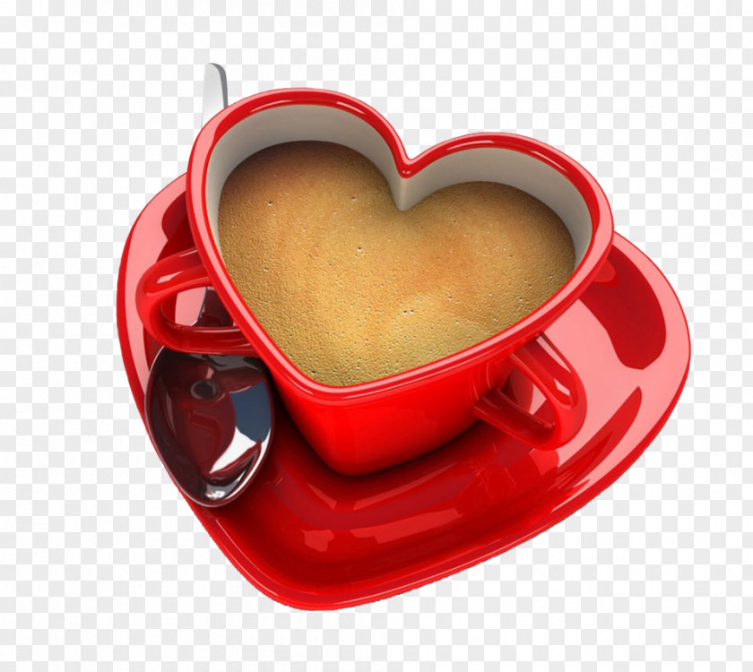 Cold Coffee Cup Heart Love Mug PNG