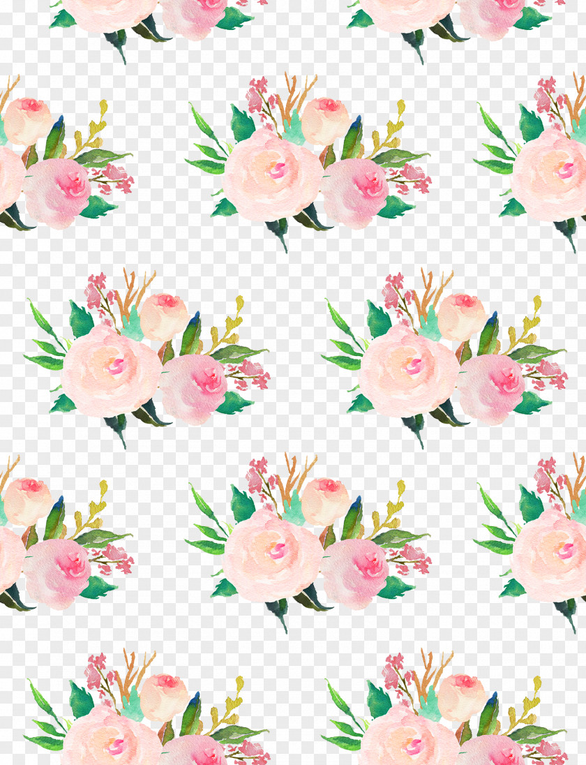 Repeating Floral Pattern Painted Download Clip Art PNG