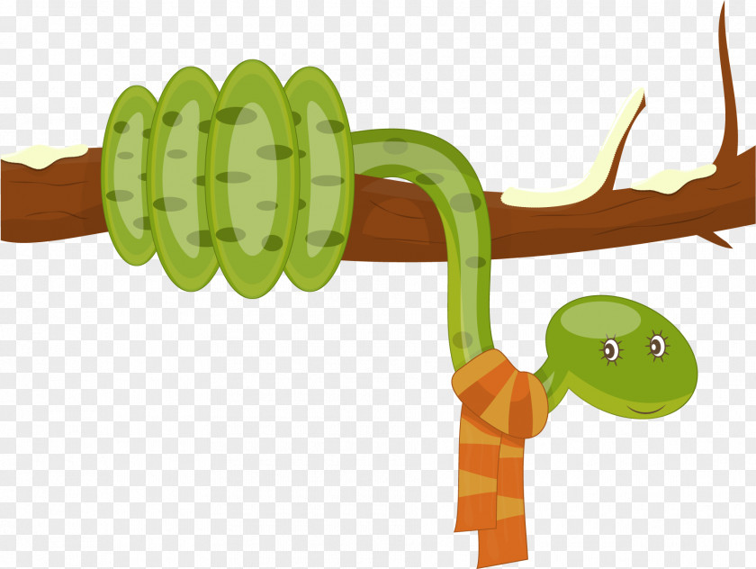 Snake Vector Painted Tree Branches Royalty-free Illustration PNG