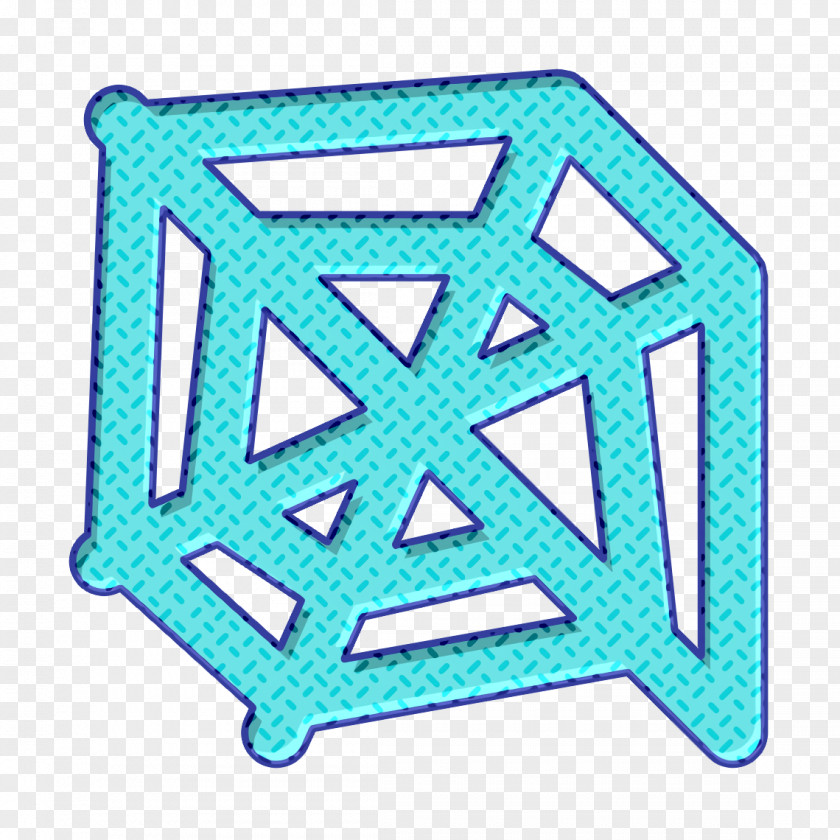 Teal Turquoise Cobweb Icon Halloween PNG