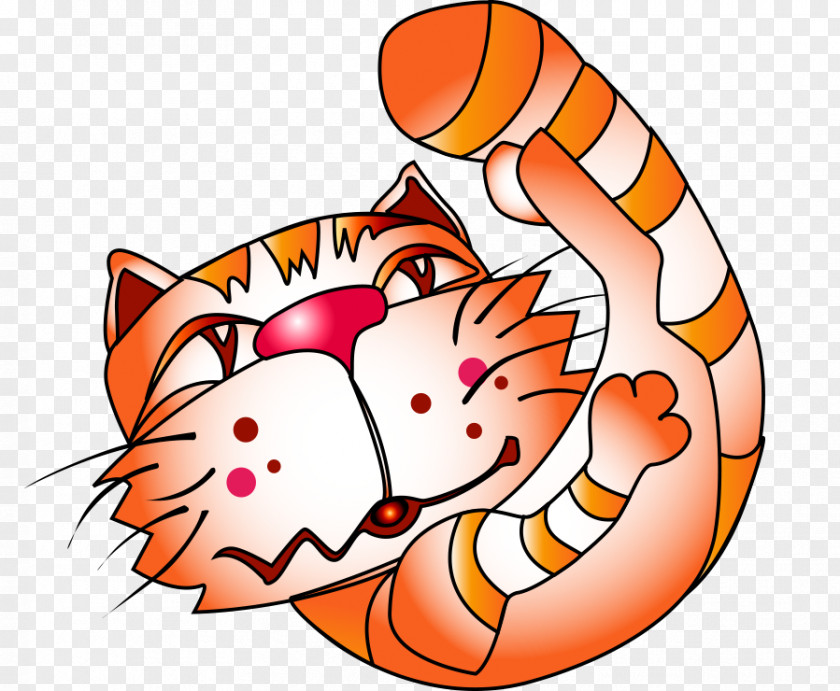 Vector Cartoon Tiger Cat Crab Clip Art PNG