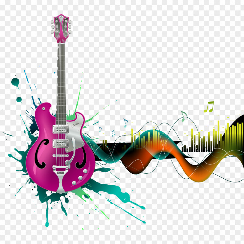 Electric Guitar Music Illustration PNG guitar Illustration, guitar, purple illustration clipart PNG