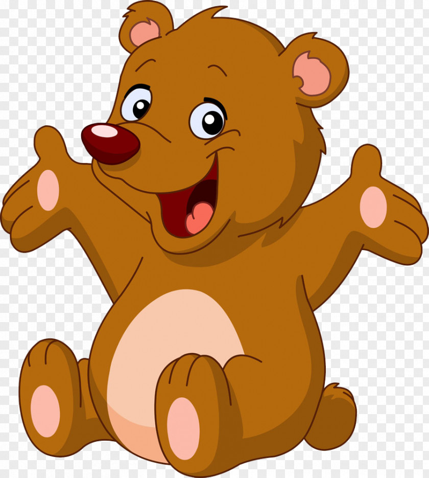 Happy Bear Brown Polar Cartoon PNG