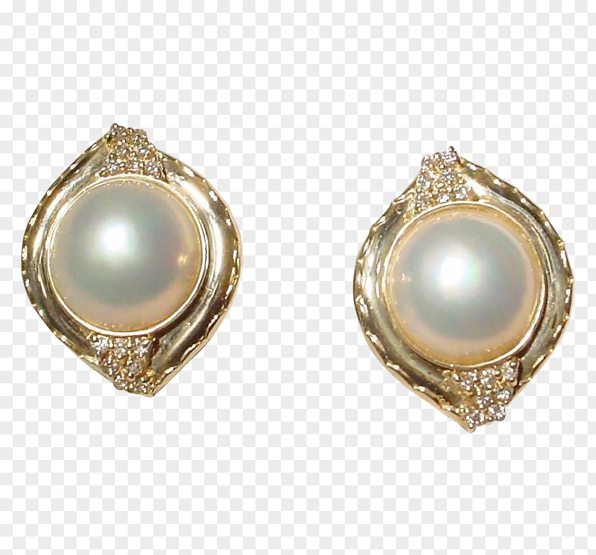 Jewellery Majorica Pearl Earring Gold PNG