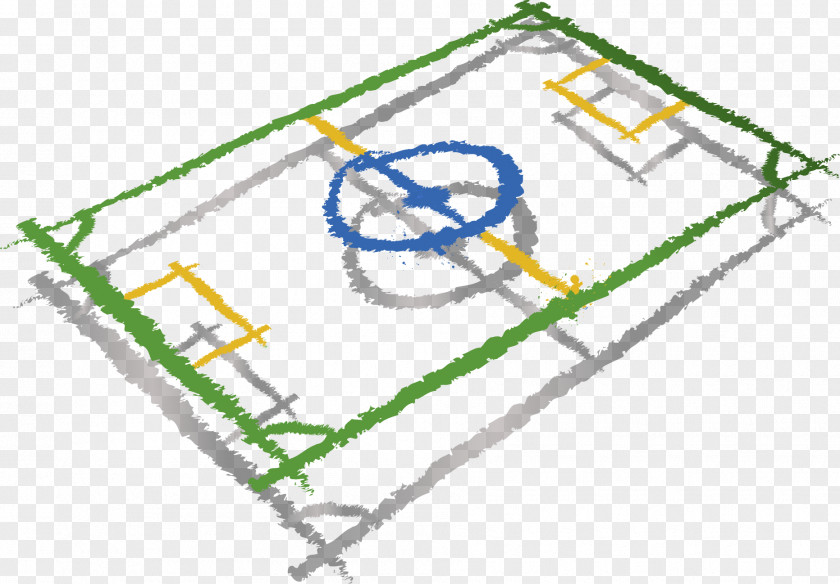 Vector Painted Football Field Pitch Stadium Drawing PNG