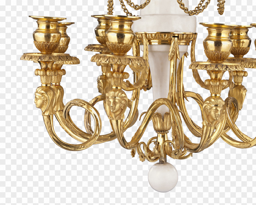 Brass Chandelier Bronze Glass Metal PNG