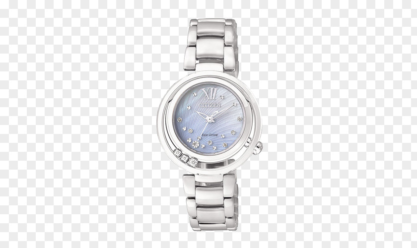 Citizen Florid Wind Moans Series Diamond Female Form Watch Holdings Eco-Drive Jewellery Bracelet PNG