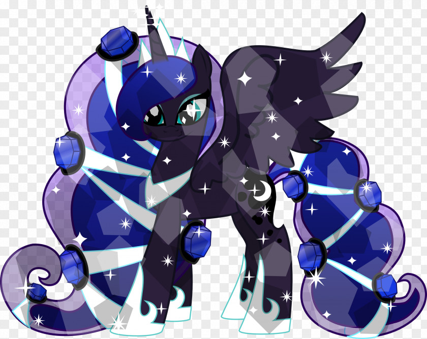 Crystallize Horse Cobalt Blue Cartoon Robot PNG