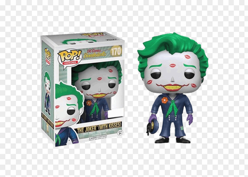 Joker Harley Quinn Batman Funko DC Comics Bombshells PNG