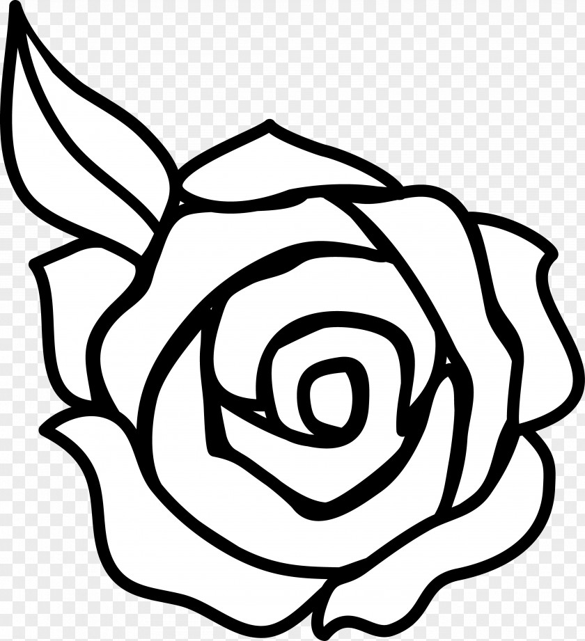 Rose Clip Art Outline Drawing PNG